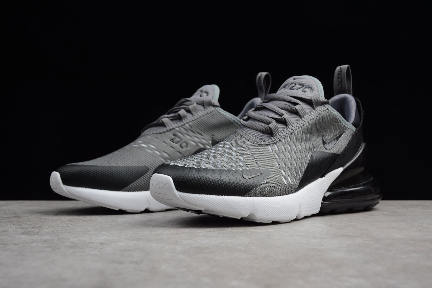 Nike Air Max 270 Grey Black White Men's Size For Sale