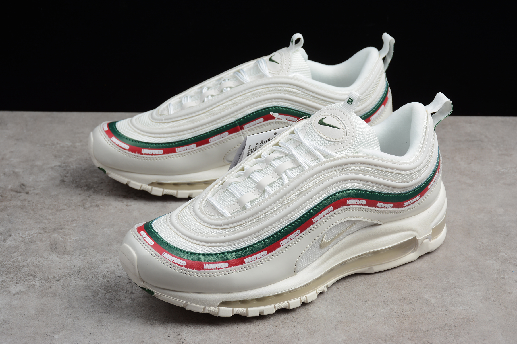 Mens and WMNS Undefeated x Nike Air Max 97 OG in White AJ1986-100 For Sale