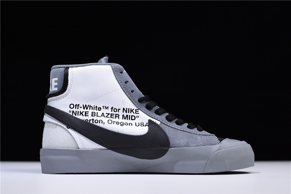 Virgil Abloh's Off-White x Nike Blazer Studio Mid Wolf Grey/Pure ...
