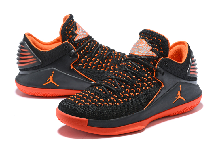 New Air Jordan 32 Low Black Orange Men's Basketball Shoes
