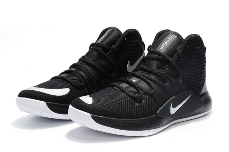 Men's Nike Hyperdunk X 2018 Black Silver White Basketball Shoes
