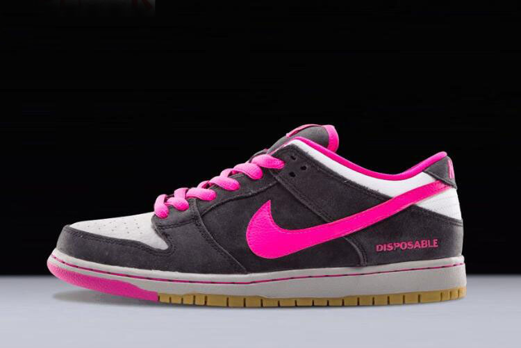 Nike SB Dunk Low Premium QS "Disposable" Black/Pink Foil-White 504750-061