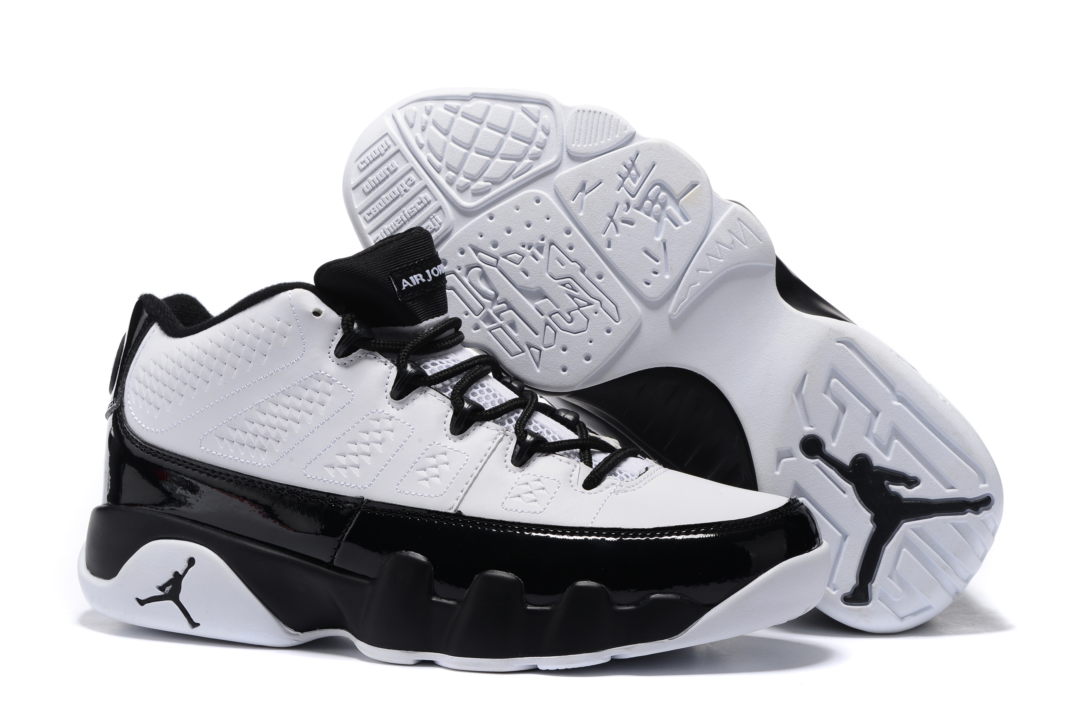 New Air Jordan 9 Retro Low White/Black Men's Basketball ...