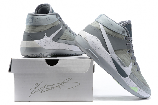 Nike KD 13 Cool Grey/Silver-White Basketball Shoes-5