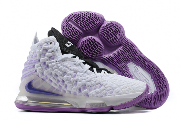 Nike LeBron 17 White/Purple-Black Cheap For Sale-1