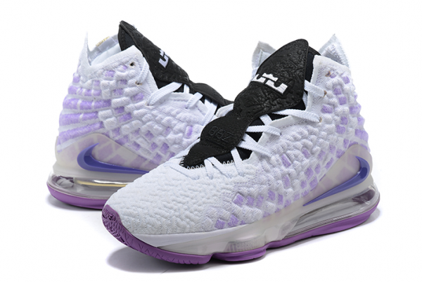Nike LeBron 17 White/Purple-Black Cheap For Sale-3