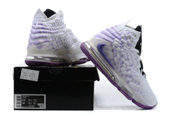 Nike LeBron 17 White/Purple-Black Cheap For Sale-4