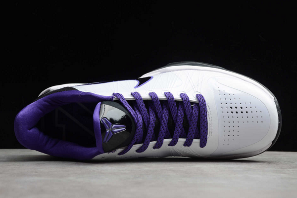 2020 New Nike Zoom Kobe 5 Inline White/Black-Vrsty Purple 386429-101-3