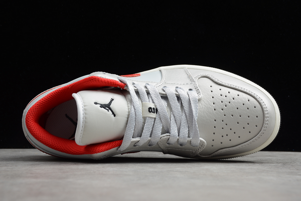 2020 New Air Jordan 1 Low White Red Shoes DA4668-001-3