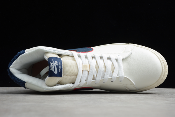 Nike SB Zoom Blazer Mid Premium Beige/Red-Blue Shoes CJ6983-104-3