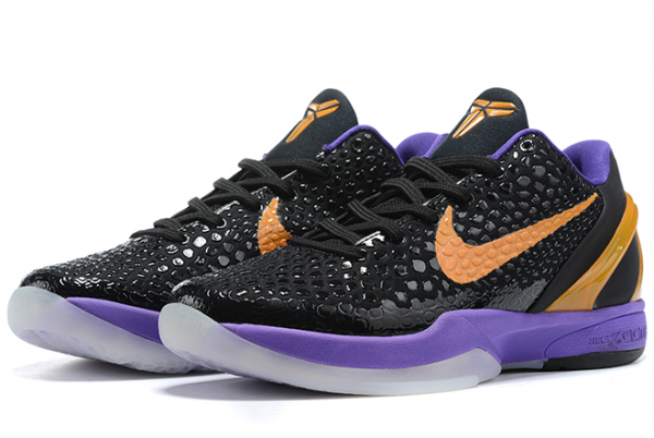Nike Kobe 6 Protro Black/Purple-Metallic Gold Shoes-1
