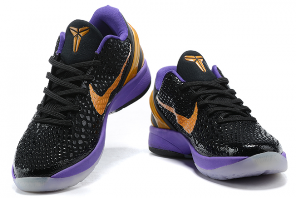Nike Kobe 6 Protro Black/Purple-Metallic Gold Shoes-4