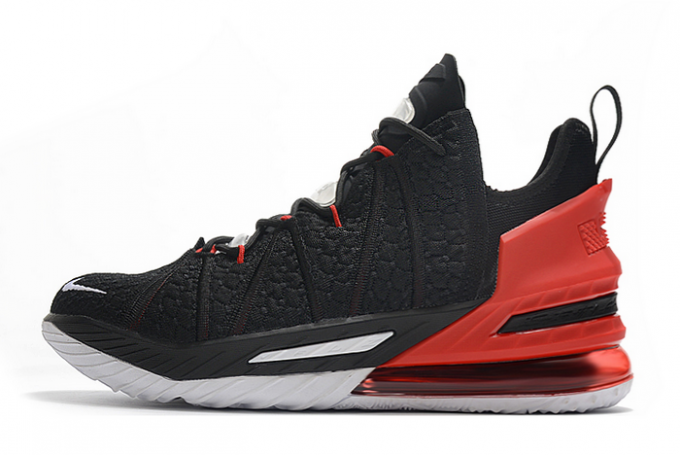 New Nike LeBron 18 Black/Varsity Red-White For Sale