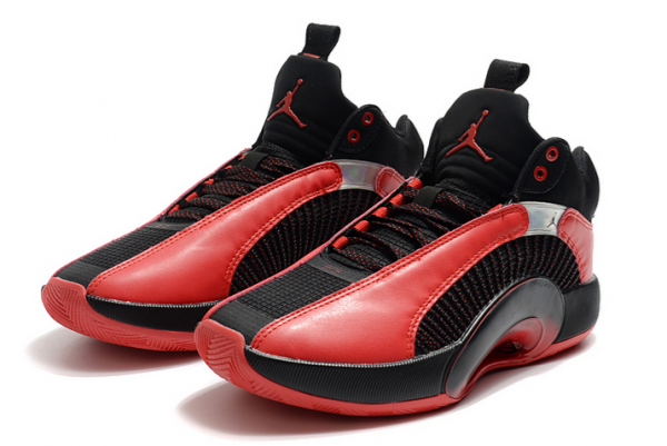 2020 Air Jordan 35 XXXV “Chicago Bulls” Black/Gym Red-White Shoes-2