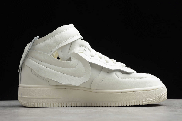 2020 Comme des Garçons x Nike Air Force 1 Mid “CDG” White Shoes-1