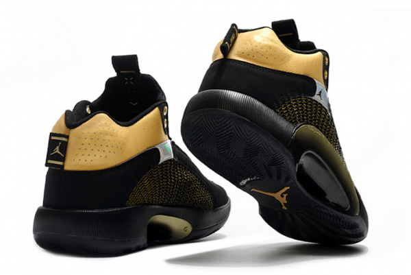 Latest Air Jordan 35 XXXV Black/Metallic Gold Shoes-3