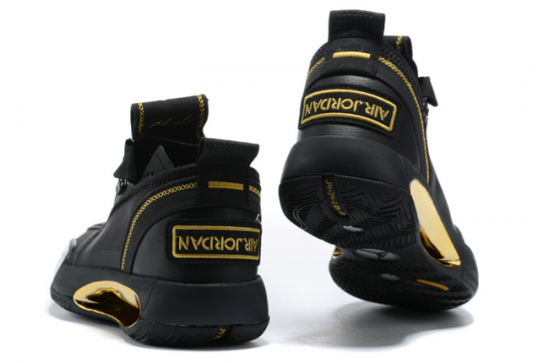 2020 Air Jordan 34 Black Gold Basketball Shoes On Sale-4
