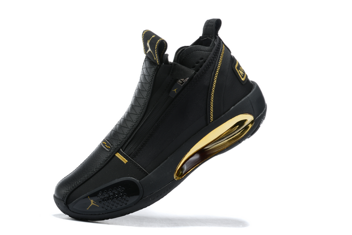 Air Jordan 34 Black Gold Basketball Shoes On Sale