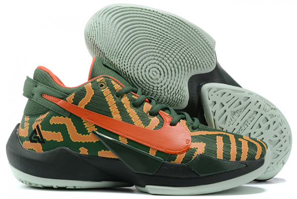 2020 Custom Nike Zoom Freak 2 Nike By You Army Green/Orange-Black On Sale-1