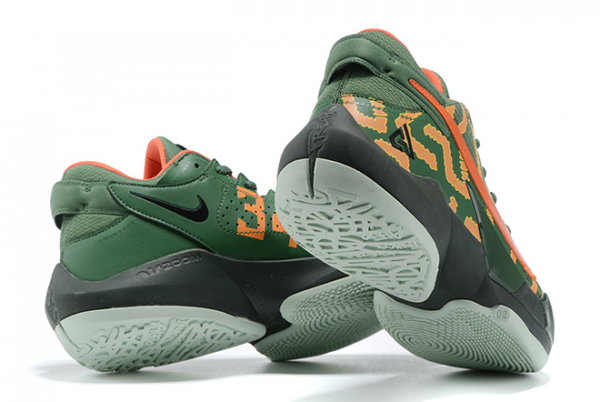 2020 Custom Nike Zoom Freak 2 Nike By You Army Green/Orange-Black On Sale-2