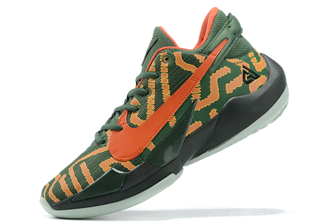 2020 Custom Nike Zoom Freak 2 Nike By You Army Green/Orange-Black On Sale
