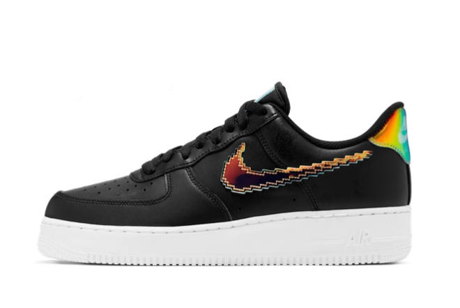 2021 New Nike Air Force 1 Low Iridescent Pixel Black/Multi-Color For Sale CV1699-002