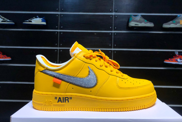 2021 Off-White x Nike Air Force 1 Low University Gold DD1876-700