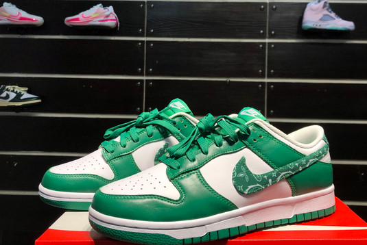 2022 Latest Nike Dunk Low Green Paisley DH4401-102 For Sale-6