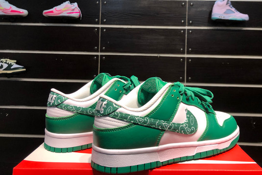 2022 Latest Nike Dunk Low Green Paisley DH4401-102 For Sale-4
